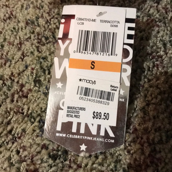 Red~orange Celebrity Pink pea coat with hood - Picture 4 of 5